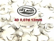 HITLASH hotové mihalnice 500 mihalníc 4D 0,07D 12mm