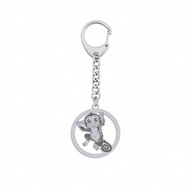 Monkey Keychain Silver 925 Gravírovanie Venovanie Darček