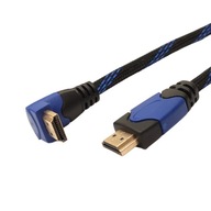 KÁBEL HDMI 2.0 UHLOVÝ 90 High Speed ​​​​4k 3d Agog 3m