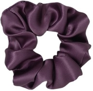 SILK gumička do vlasov - SILK Scrunchie - 100% SILK - fialová