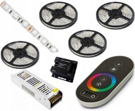 SET 20m RGB 5050 LED PÁS DOTYKOVÝ DIAĽKOVÝ NAPÁJANIE