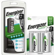 Energizer univerzálna nabíjačka R3 R6 R14 R20 9V + 2x D batérie 2500mAh