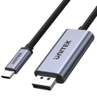 Unitek kábel, adaptér USB-C na DP 1.2 4K@60Hz, 1,8 m kábel HDCP 2.2 HDR10