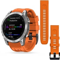 Silikónový remienok pre Garmin Fenix ​​​​7, oranžový