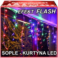 VONKAJŠIE NÁMELE 500 LED SVIETIDIEL - BLESK FARBY