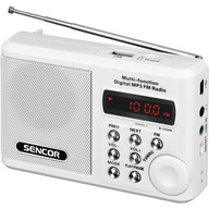 Sencor SRD 215W vreckové rádio mini USB anténa