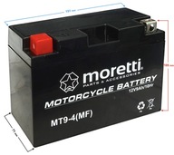 Batéria AGM (Gel) MT9-4 Moretti YT9-4 9Ah