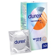 DUREX Invisible XL 10 kusov Super tenké kondómy Larger Moisturized