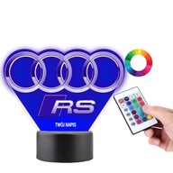 Audi RS Logo Night Lamp 16 farieb LED PLEXIDO