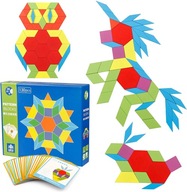 130ks Tangram Wooden Blocks Puzzle pre dieťa