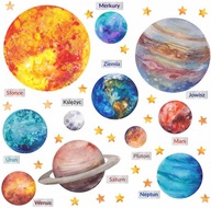 VEĽMI VEĽKÉ NÁLEPKY NA STENU PLANET COSMOS XXL