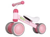 Cvičte mini balančný bicykel Pink Ecotoys