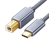 Kábel USB C do TLAČIARNE USB typ C - USB B 5m QGeeM