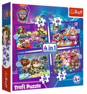 Puzzle 4v1 Hrdinovia na záchranu Trefl Paw Patrol