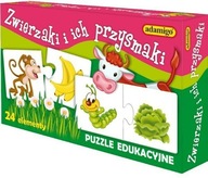 Puzzle Zvieratká a ich pochúťky Adamigo