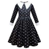 Outfit Wednesday Addams Dress Costum 122/128