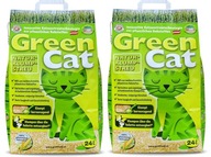 GreenCat hrudkujúce stelivo pre mačky 2x24L + ZDARMA