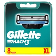 8 x GILLETTE MACH3 Vložky Čepele Nože Originál