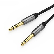 Aux Audio KÁBEL 2 x Jack / Veľký Jack 6,35 mm 2 metre