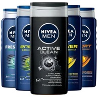 Nivea Men sprchový gél Set 5x500ml Pánska zmes vôní