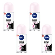 NIVEA Black White Dámsky antiperspirant roll-on set do podpazušia 50ml x4