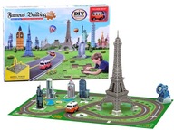 3D puzzle podložka Eiffelova veža, autíčko Big Ben ZA2536