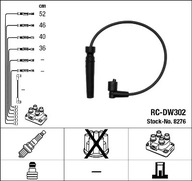 RC-DW302/NGK KÁBLE VÝŠKA ZDRIEMNUTIE. DAEWOO NUBIRA NGK