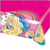 BARBIE obrus s jednorožcom ružová RAINBOW