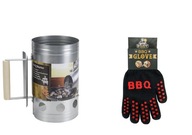 KOMÍN NA ZAPAĽOVANIE UHĽA + ČASŤ BBQ RUKAVICE