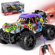 RC AUTO AUTOMATICKÉ DIAĽKOVÉ OVLÁDANIE S LED A SPRAY MONSTER