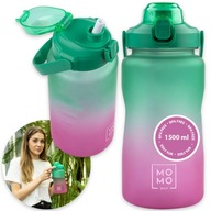 BEZÚTEČNÁ FĽAŠA NA VODU SO SLAMKOU MOMO WAY FĽAŠA BPA FREE 1500ML