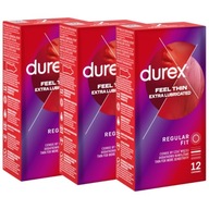 DUREX FEEL THIN EXTRA LUBRICATED tenké vlhčené kondómy 36 ks.