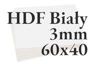 10x HDF biela - 3 mm - 60x40 cm - na rezanie lasera