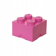 LEGO KONTAJNER 25CM BLOK 4 KRABIČKA RUŽOVÁ