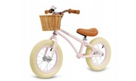 Ľahký balančný bicykel Kidwell CLASSY PINK s košíkom, nafukovacími kolesami