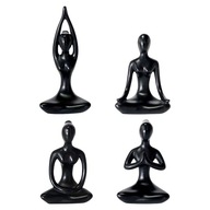 4x Sculpture Hall Lovely Yoga Resin