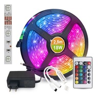 RGB LED pásik 5050 2,5m IP20 + IR diaľkový ovládač SET