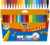 UMÝVAJÚCE ŠKOLSKÉ VÝLETY BIC KIDS ZNAČOVAČE VÍZA 24 FARIEB