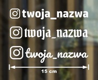 Nálepka INSTAGRAM vlastná TEXT PREZÝVKA 15CM