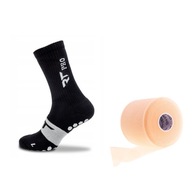 RT Set Football Socks Black 41-43 a penová špongia pod chránič