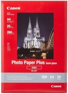 SATÉNOVÝ FOTOPAPIER Canon A4 260g. 20 listov