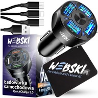 RÝCHLA NABÍJAČKA DO AUTO 7v1 QC 3.0 7A + KÁBL