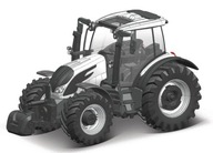 BBURAGO 1:43 VALTRA TRAKTOR BIELY KOV MODEL