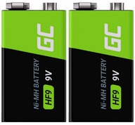 2x BATÉRIA 9V HF9 250mAh GREEN CELL