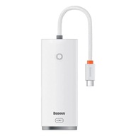 Baseus Lite Series HUB adaptér USB typu C - 4x USB 3.0 25 cm biely (WKQX