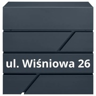 VEĽKÁ PÍSMENOVÁ SCHRÁNKA ADRESA ČÍSLO DOMU VZORY ULICE OCEĽOVÉ POŠTOVÉ INFORMÁCIE