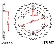 JT JTR897,45 ZADNÉ OZUBENÉ KOLO