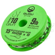 READY BUBBLE Rigs Guru QM1 Standard Hair Rigs 38 cm 0,22 mm - 12