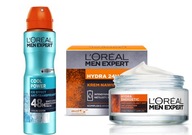 Sada Loreal Men Expert: Cool Power sprejový dezodorant, hydratačný krém