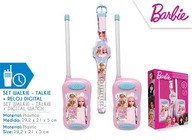 DIEVČENSKÉ HODINKY + WALKIE TALKIE BARBIE WALKWAY SET RUŽOVÁ